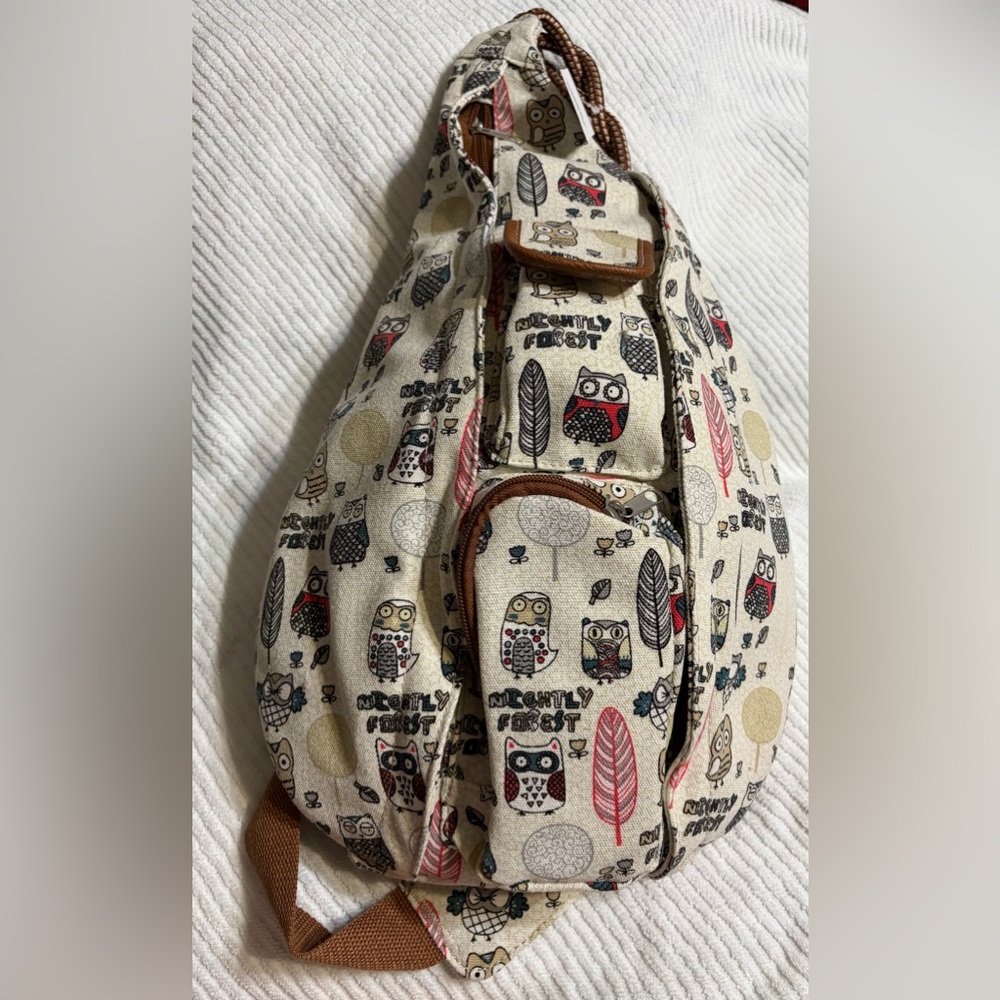 NWT Nightly Forest Owl Sling Backpack